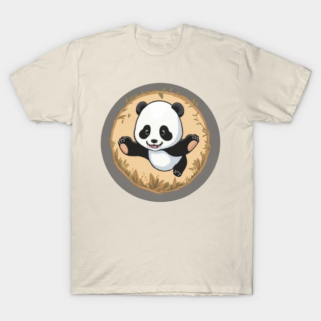 Chubby Cubby Panda T-Shirt by Yussy Art